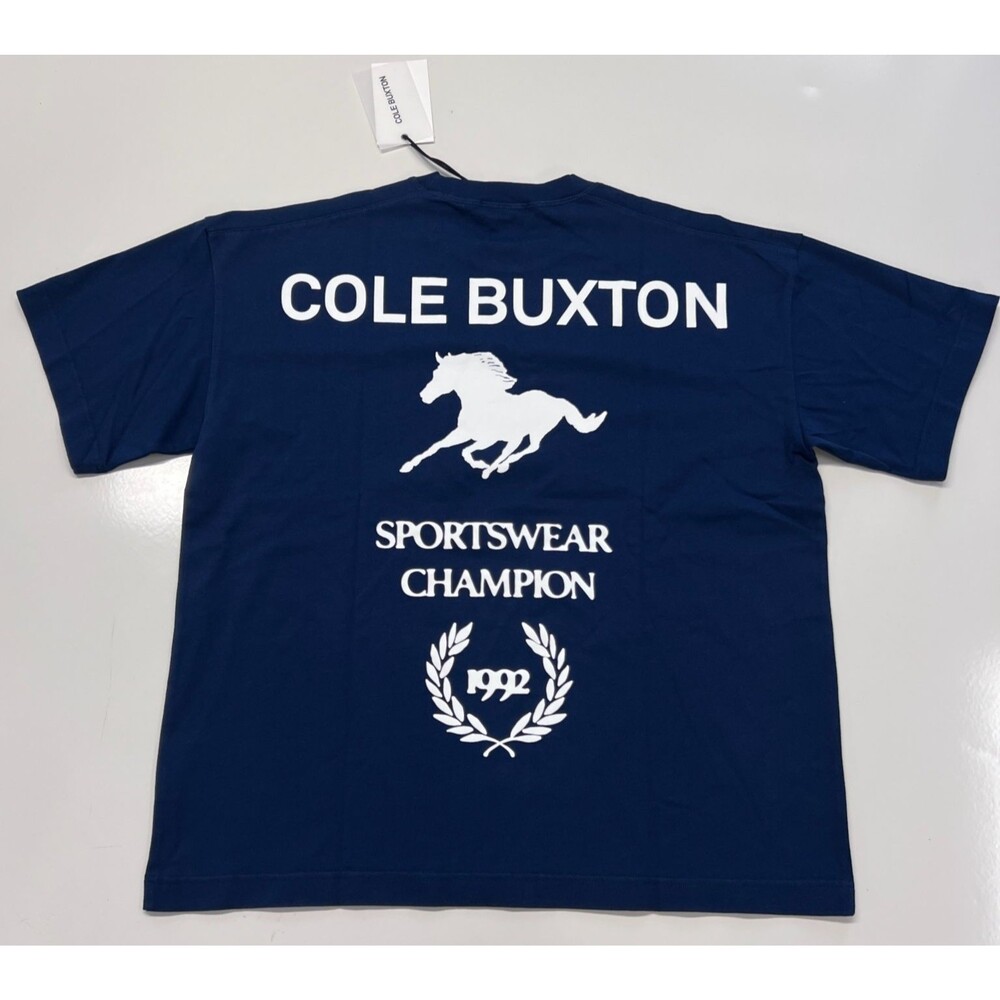 Cole Buxton Sportswear Stud T-Shirt Navy white BNWT Multiple sizes